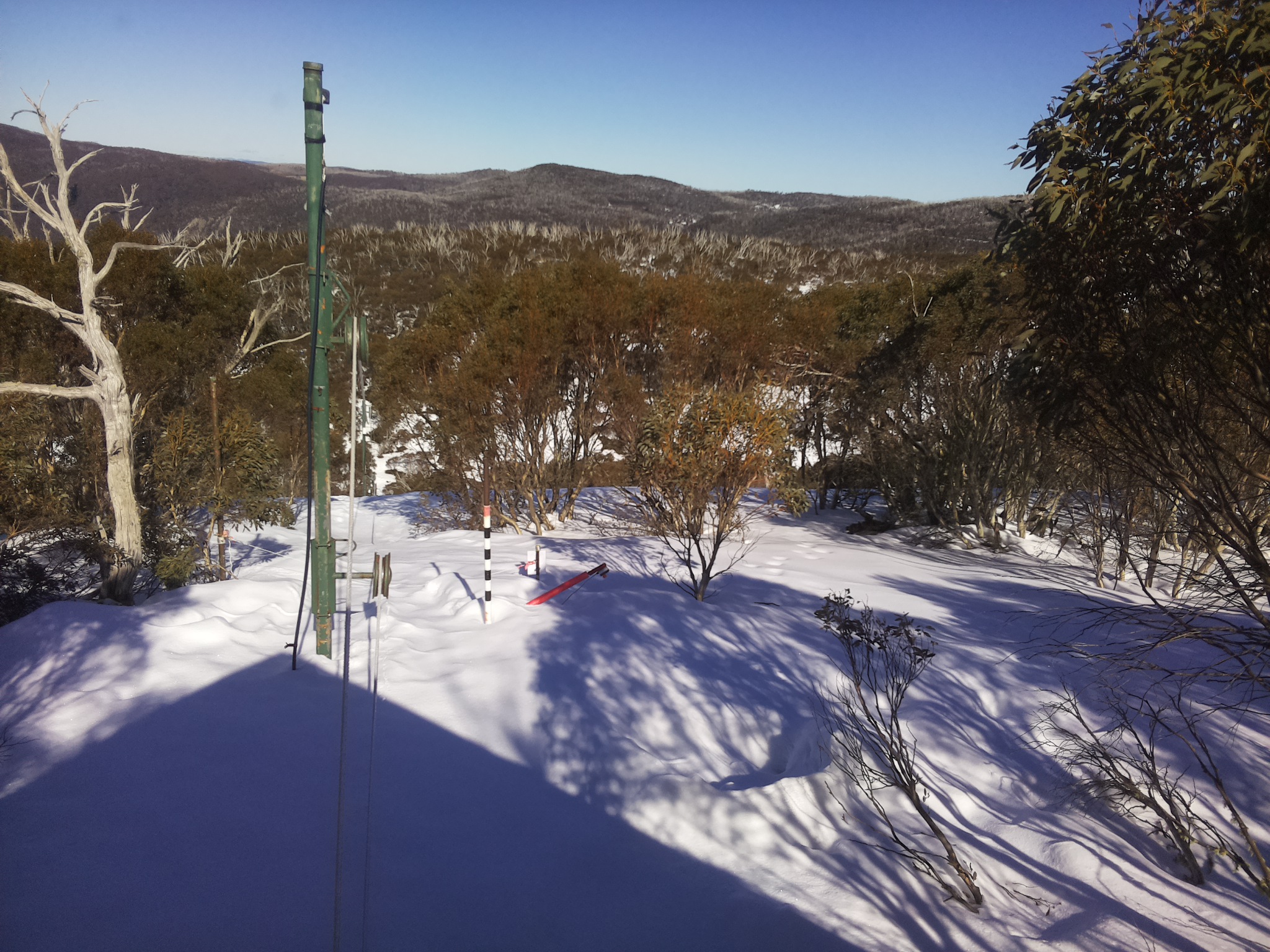 Bogong Web Cam 2:20pm Tuesday 19th of August 2025