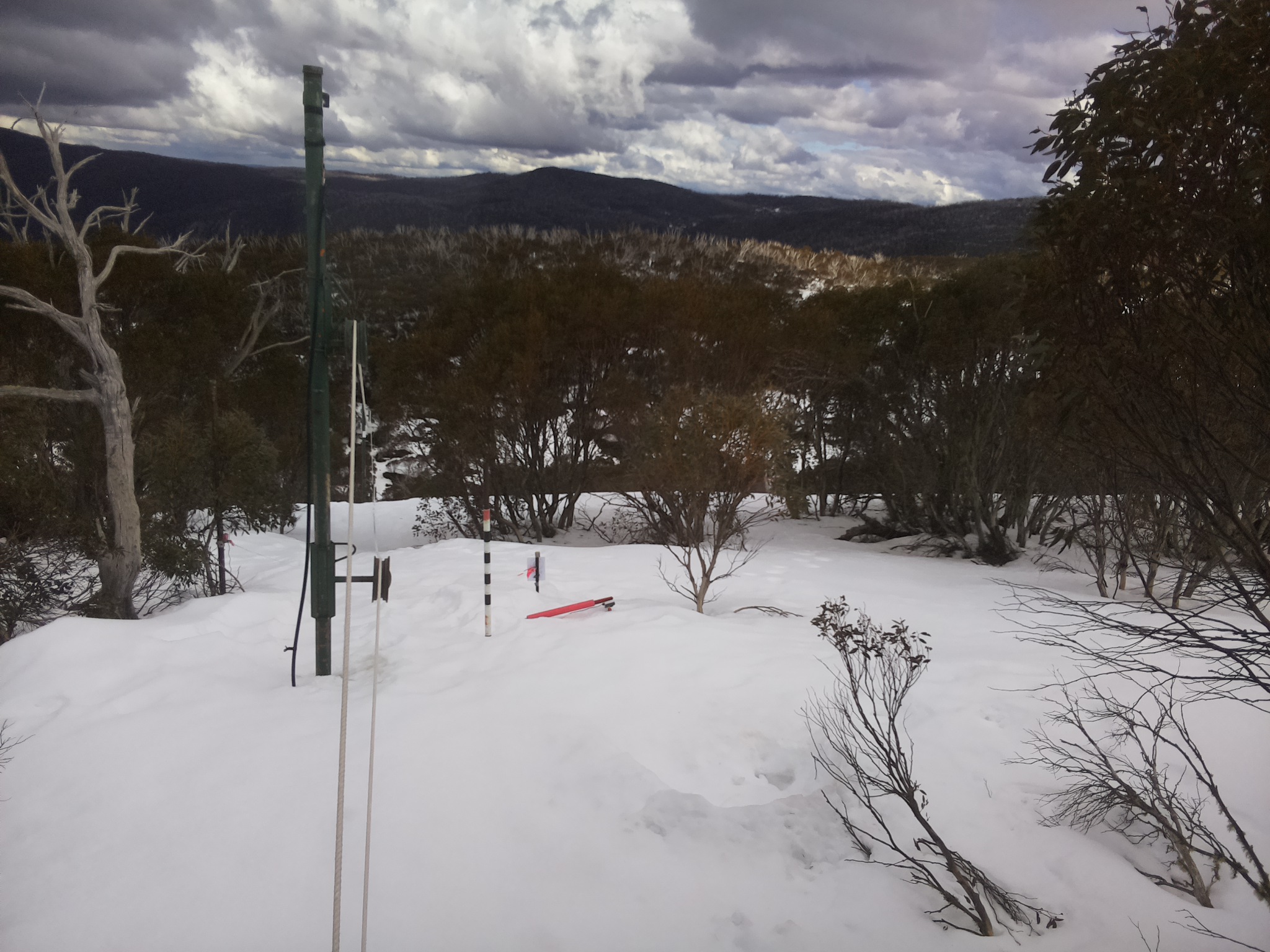 Bogong Web Cam 2:10pm Saturday 23rd of August 2025