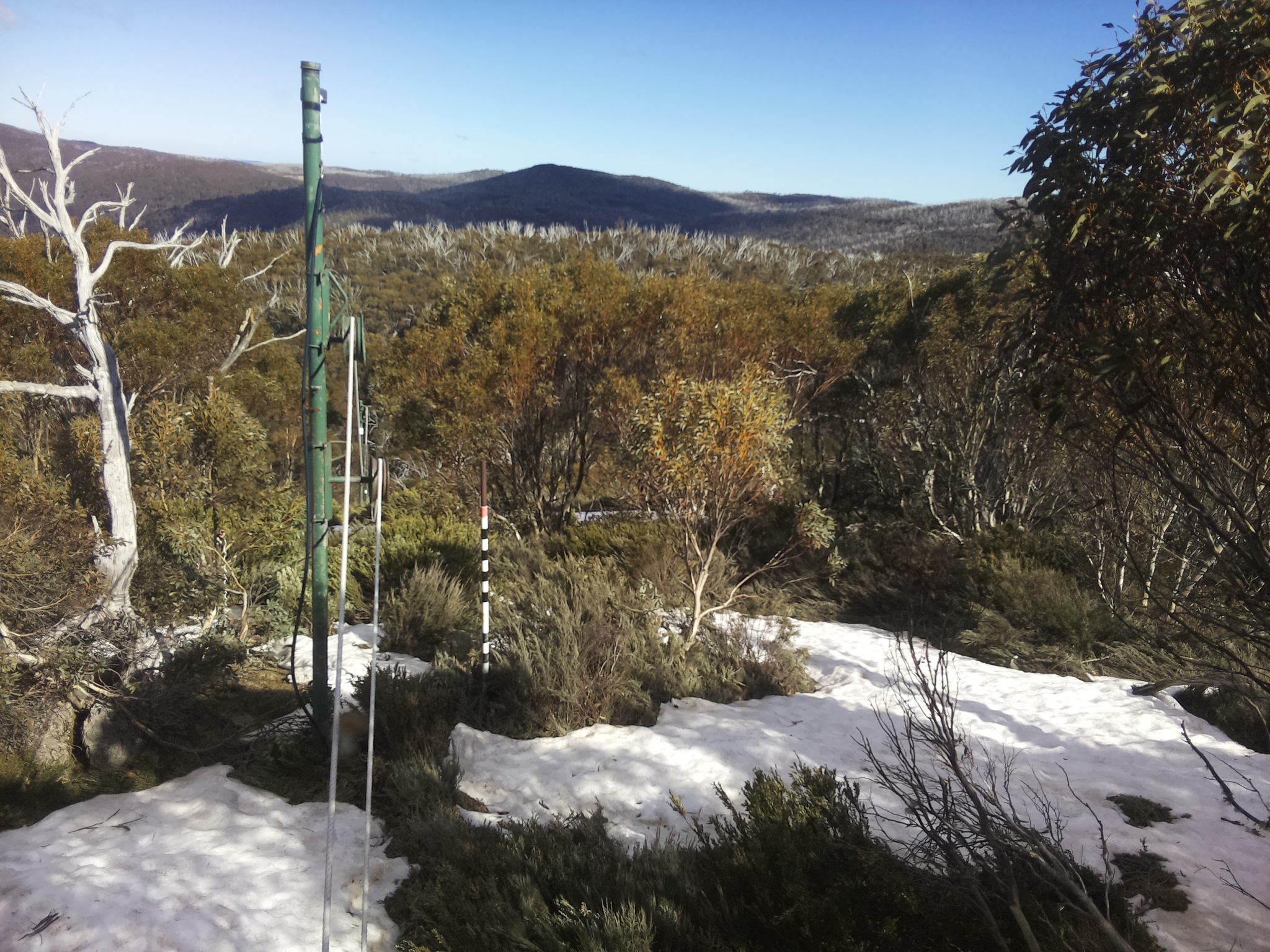 Bogong Web Cam 4:20pm Monday 13th of October 2025